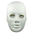 Maske Erwachsene - Fastnachtsmaske Kunststoff weiß zum Bemalen, H 23cm