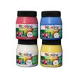 Outdoor Dekofarben Set 4x250ml - Rot, Gelb, Blau, Weiß - Bastelfarben Set für draußen