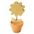 Memohalter Clip - Holz Blume im Blumentopf natur zum Selbstgestalten 10x5cm