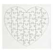 Blanko Puzzle Herz weiß - aus Karton 40 Teile, 16x16cm, 10 Stück