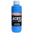 Acrylfarbe seidenmatt Primär-Blau 250ml Flasche - Piccolino Acryl Satin, Premium Hobby Color
