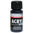 Acrylfarbe seidenmatt, Schwarz 50ml - Piccolino Acryl Satin - Premium Hobby Color