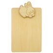 Notizblockhalter Holz - Klemmbrett Hase - Holz natur zum Selbstgestalten 12x18cm