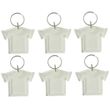 6x Foto Schlüsselanhänger Acryl-Glas T-Shirt - Rohling für Passfoto Bild 3x3cm