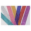 1176 Plastik-Halbperlen 8mm Facettenschliff selbstklebend, 7 Farben - Basteln, Streuteile