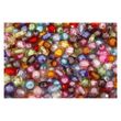 Acrylperlen transparent facettiert - weißer Kern - Facettenperlen Mix, 1kg Großpackung