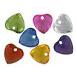 7 Acryl Perlen Mix Herz transparent bunt 20x20mm, 7 Farben
