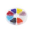 Perlenset Rocailles Rainbow 2mm, Dose 57g, 8 Farben regenbogen