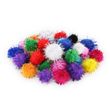Glitzer Pompons Mix bunt - 33 Glitter Pom Poms, 2 Größen Ø 15 & 20mm