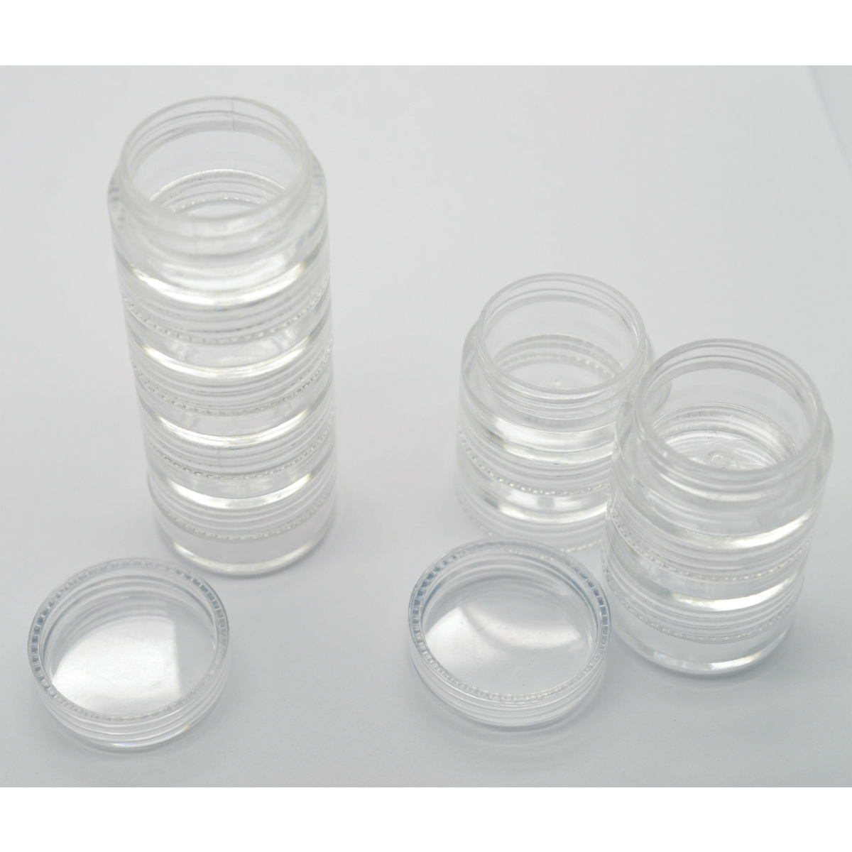 25 Aufbewahrungsdöschen Ø 30mm x 15mm, in Aufbewahrungsbox Kleinteilebox