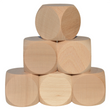 Blanko Holzwürfel 60mm, 6 Stück - Gebetswürfel Blanko-Würfel Holz unbedruckt