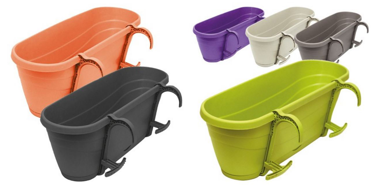 Blumenkasten Balkonkasten Pflanzkasten mit Balkonkastenhalterung 50 cm