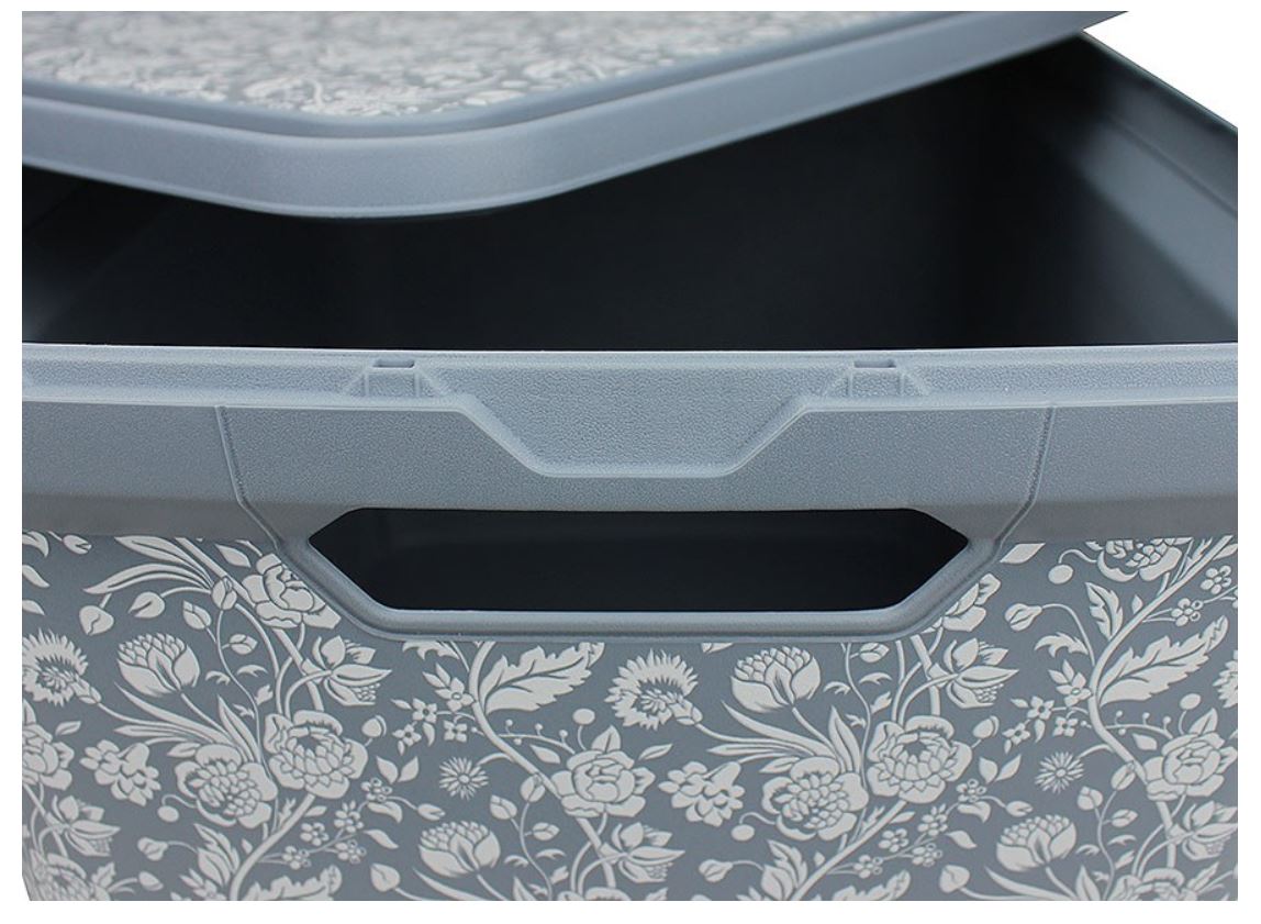 Aufbewahrungsbox Kunststoff Grau