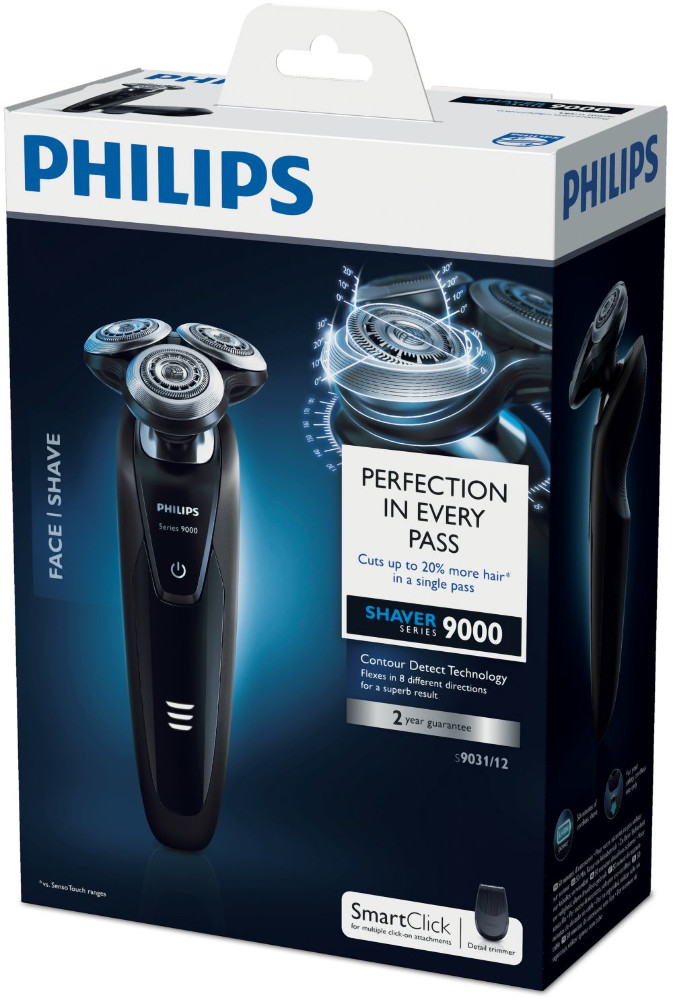 Philips Men Shaver Series 9000 S9031/12 Wet and Dry Shaving LED Display