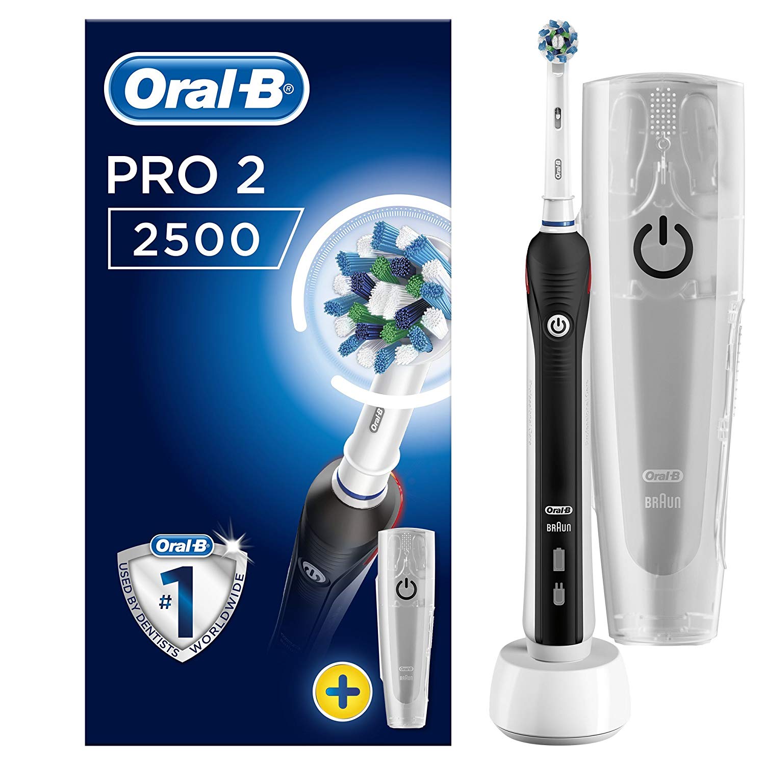 Oral B Pro 2 2500 Elektrische Zahnbürste Braun Oral-B Pro 2 2500 Elektrische Zahnbürste + Reise-Etui schwarz | eBay