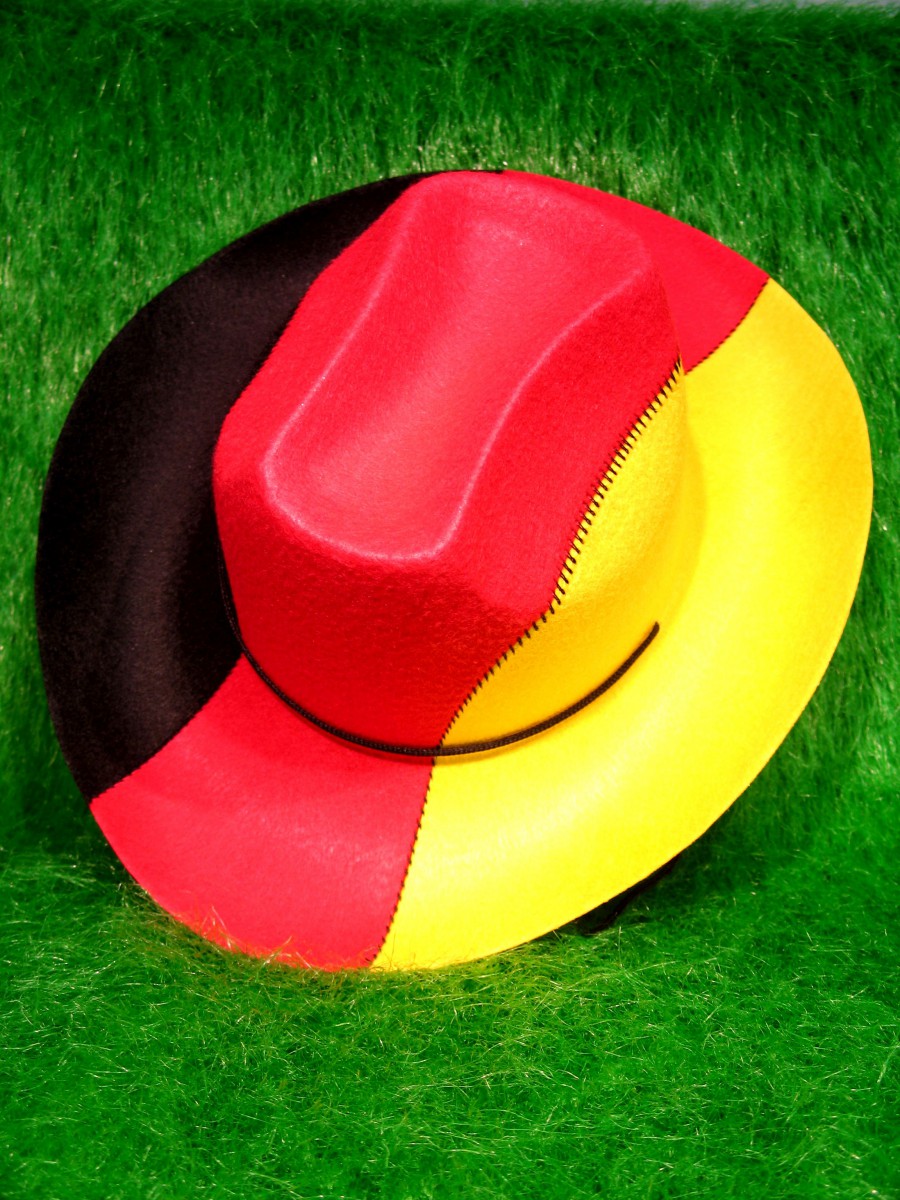 Deutschland Fanartikel Cowboyhut in BRD farben