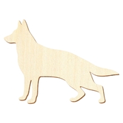 Deutscher Schäferhund Holzfigur - Gelasert Aus Sperrholz 26cm
