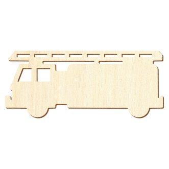 Feuerwehrauto Aus Holz Zum Basteln & Bemalen - Lasercut-Deko In 10 Größen Wählbar
