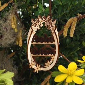 NEU Strauchbehang Fr/ühling und Ostern Handarbeit aus dem Erzgebirge Osterschmuck 6 St/ück Baumbehang Ostereier