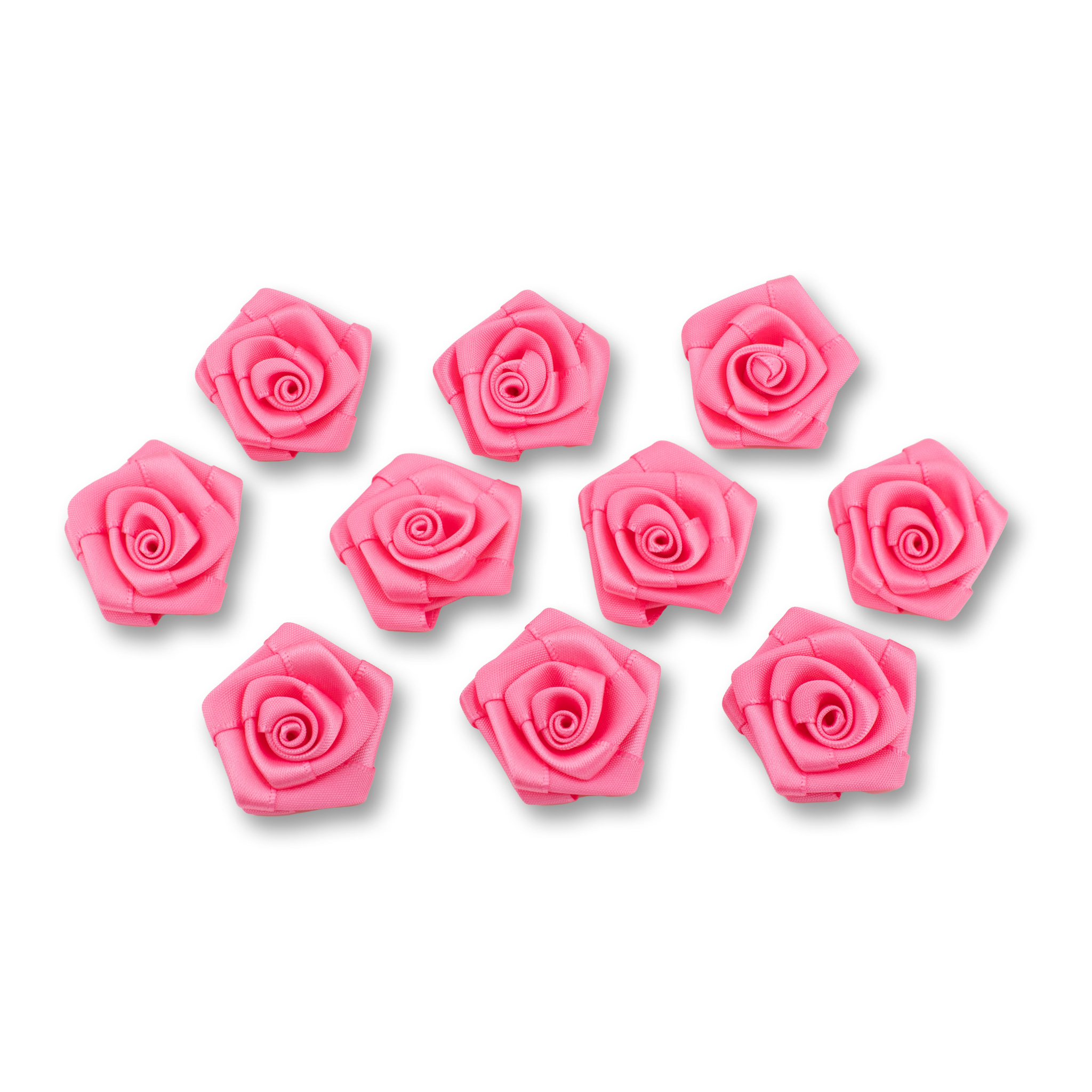 15 Satin-Blumen Für Haarschmuck & Deko – Bunte Seidenblumen Für Baby-Mädchen, DIY & Party