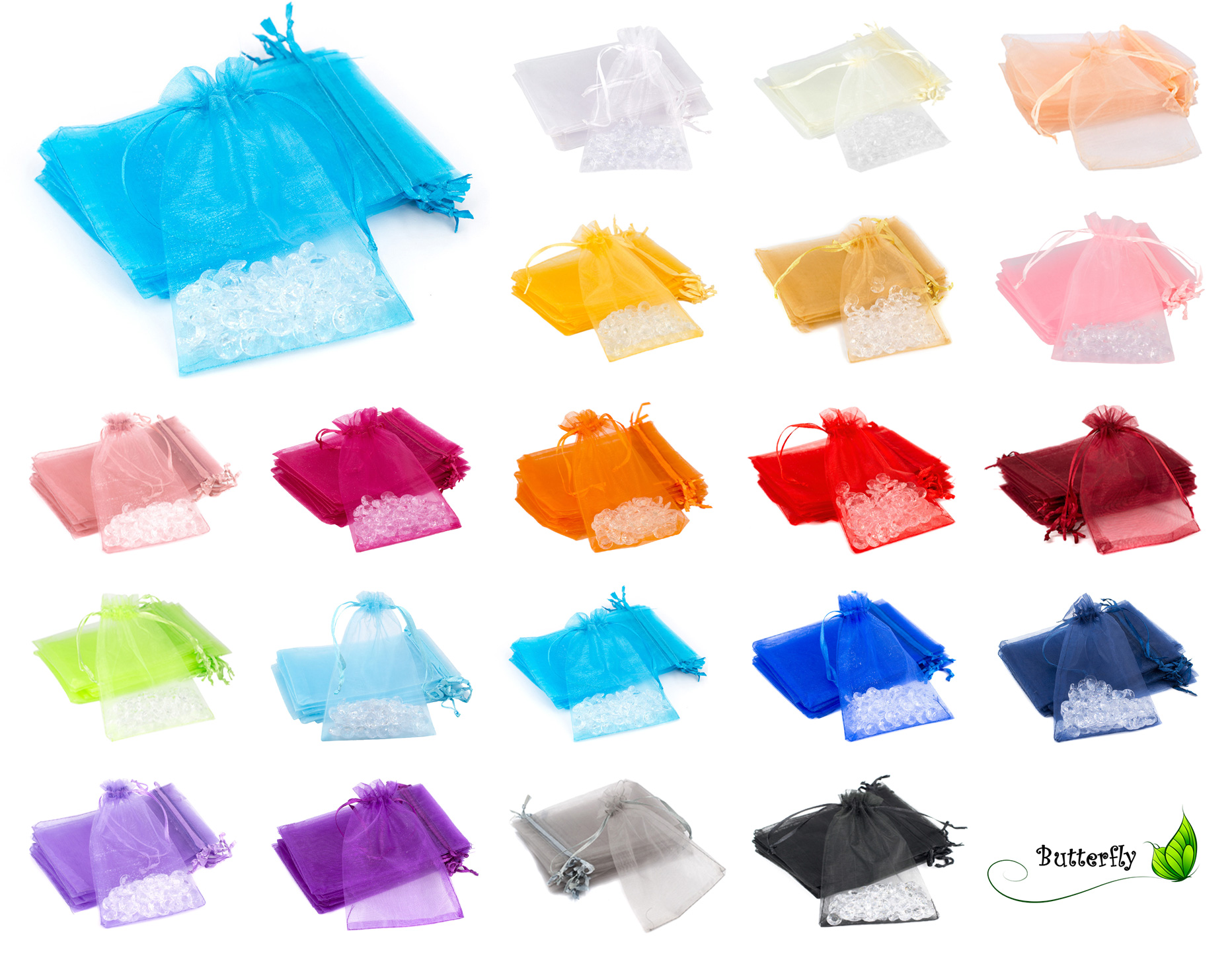 Schnoschi Organzabeutel 75 Stück - 10x7,5 Cm Gelbe Geschenkbeutel Für Hochzeit & Taufgeschenke