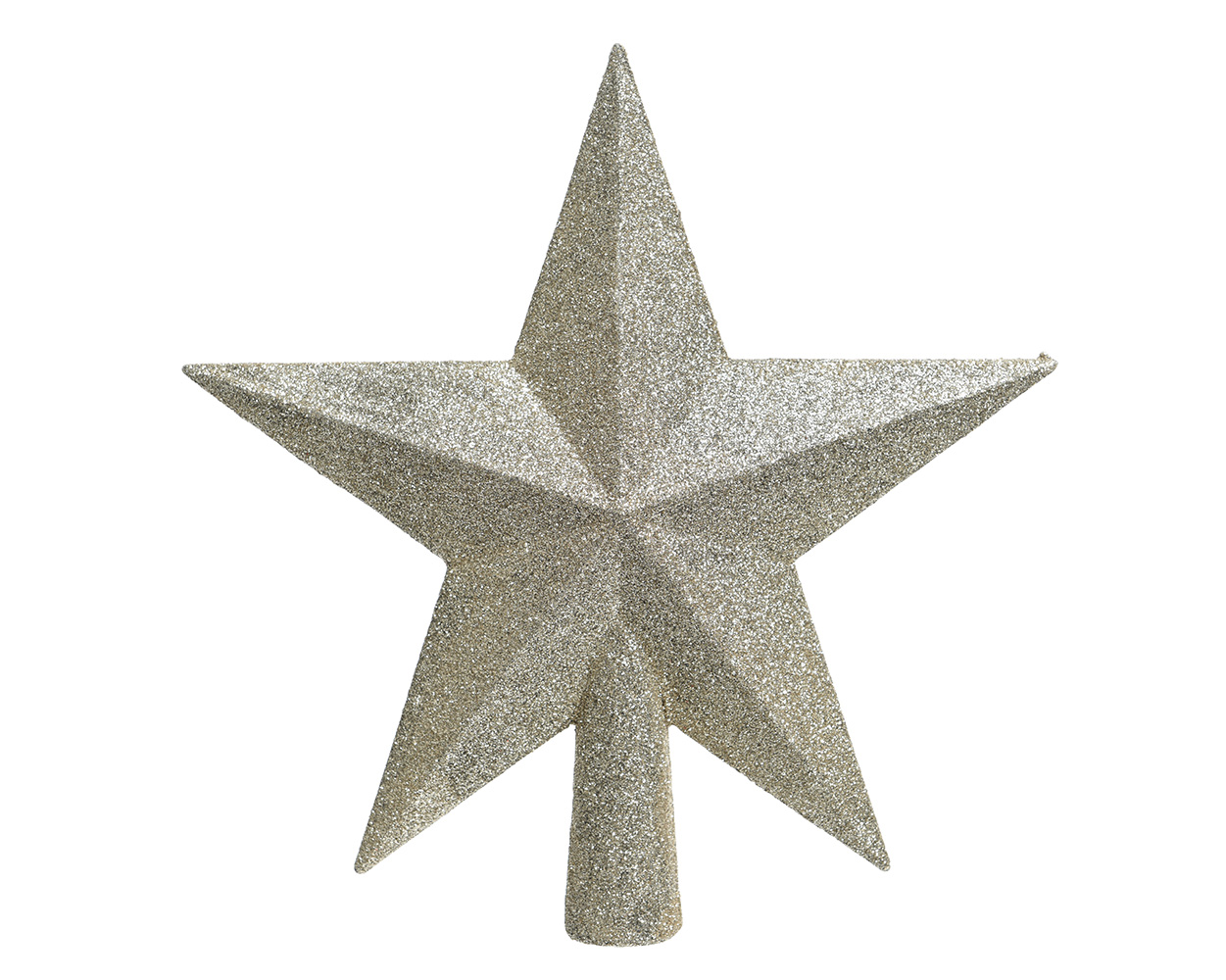 Weihnachtsbaumspitze Stern – Goldene Baumspitze Mit Glitzer, 16x19 Cm, Für Innen & Außen