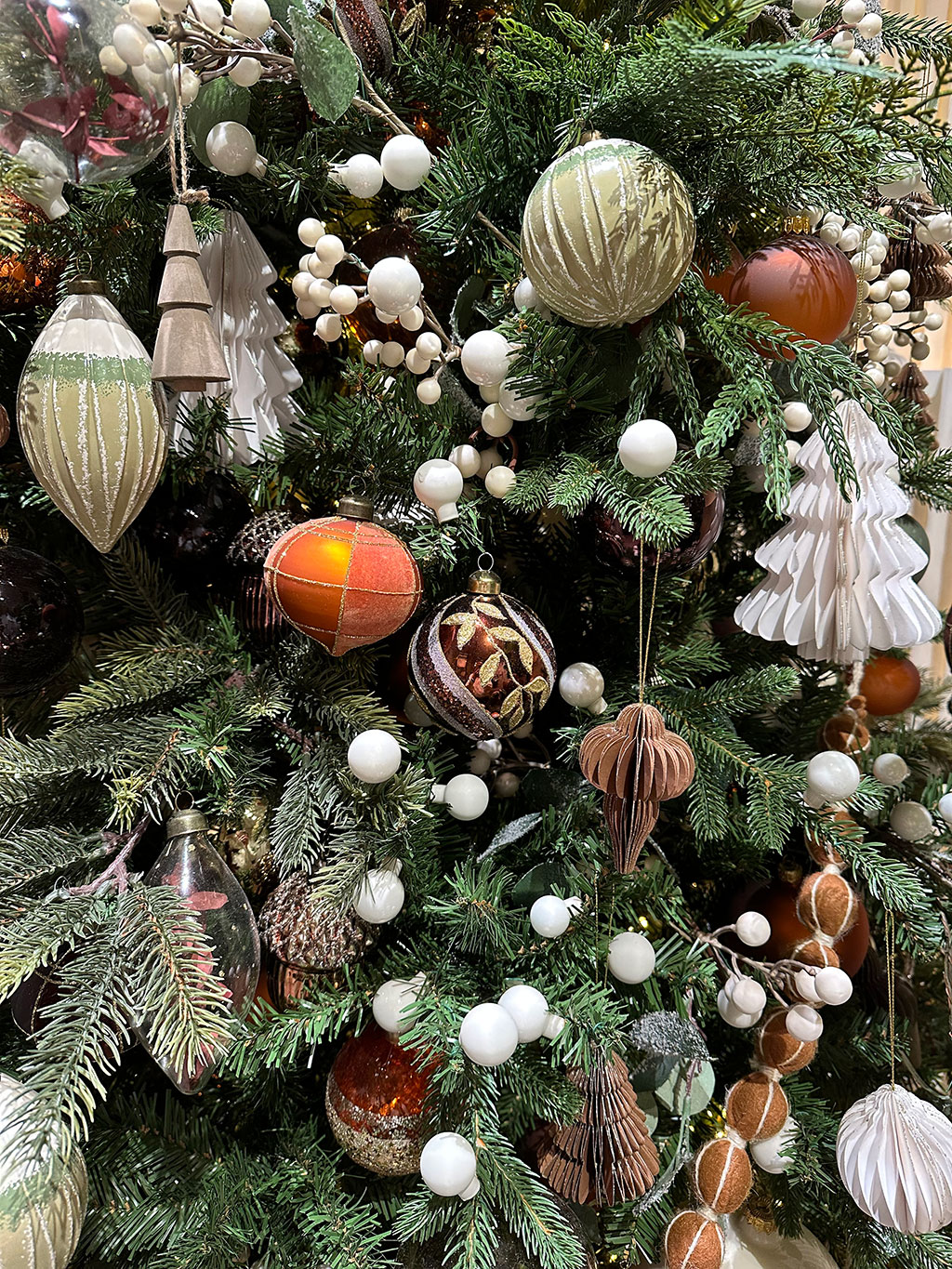 Decoris Weihnachtskugeln Set - 10 Stück Weiße Woll-Weihnachtskugeln Aus Glas