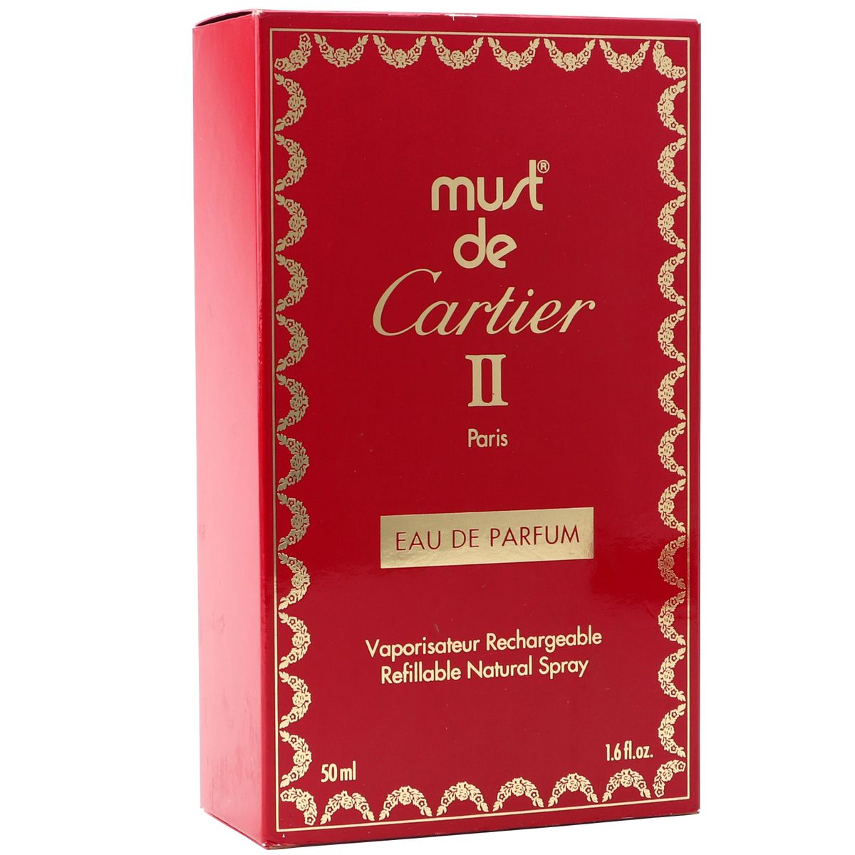 希少品★MUST II de Cartier EDP 50ml★独特の香り ♪ Cartier Must de Cartier Eau de Parfum Spray 50ml 希少品☆MUST II