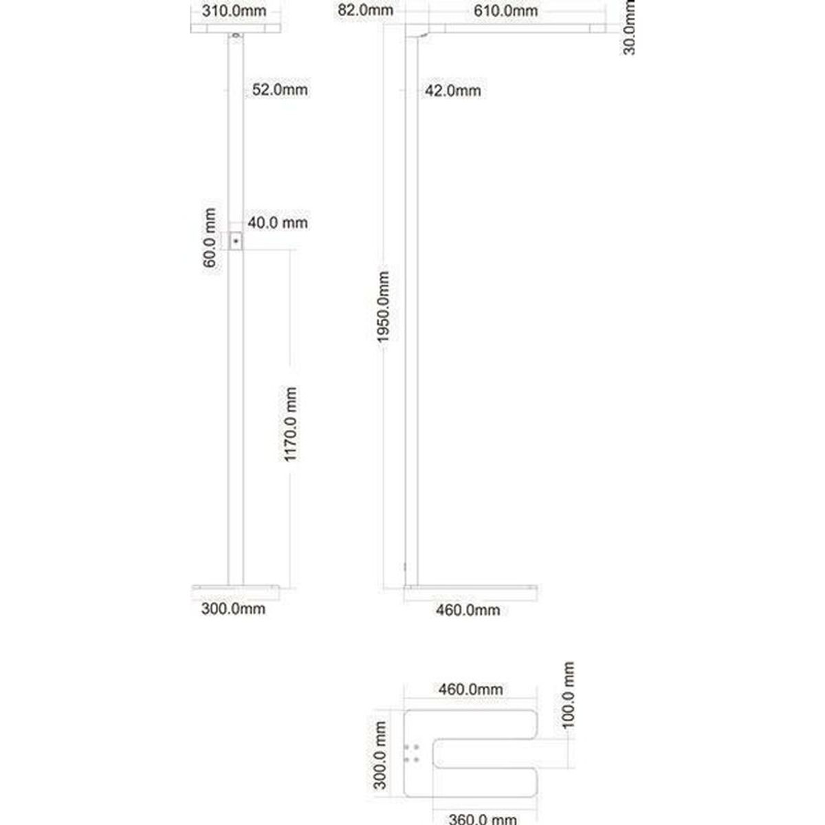 DOTLUX LED-Stehleuchte STUDIObutler 80W 4000K dimmbar, schwarz