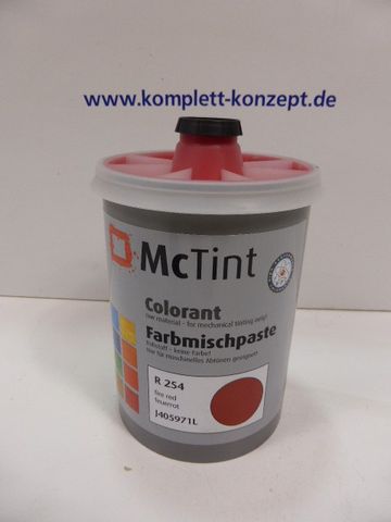McTint Colorant Farbe Farbmischpaste R 254 / J405971L Abtönfarbe feuerrot 1 Lit