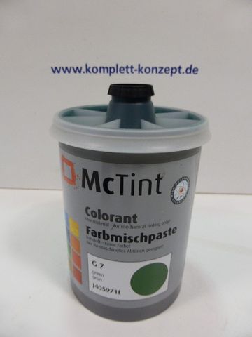 McTint Colorant Farbe Farbmischpaste G7 / J405971I Abtönfarbe grün 1 Liter