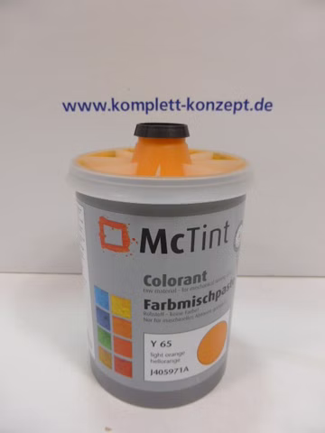 McTint Colorant Farbe Farbmischpaste Y 65 / J405971A Abtönfarbe hellorange 1 Lit