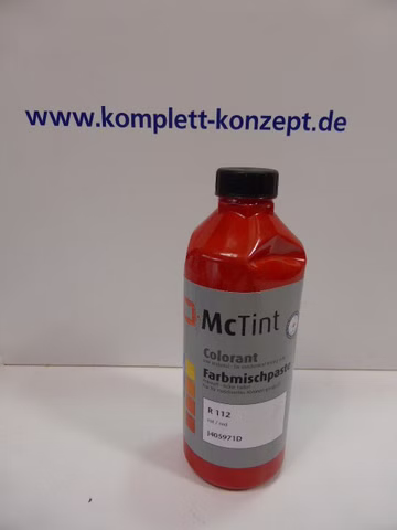McTint Colorant Farbe Farbmischpaste R 112 / J405971D Abtönfarbe 1 Liter rot