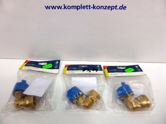 3 x Stück Wiroflex 26190 6 Winkel Übergangswinkel Winkelkupplung  90° 26 x 3/4 IG