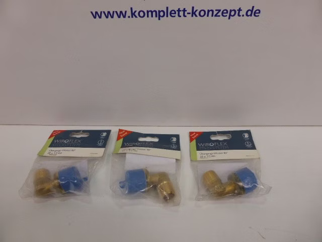 3 x Stück Wiroflex 26184 5 Winkel Übergangswinkel Winkelkupplung 90° 20 x 1/2 AG