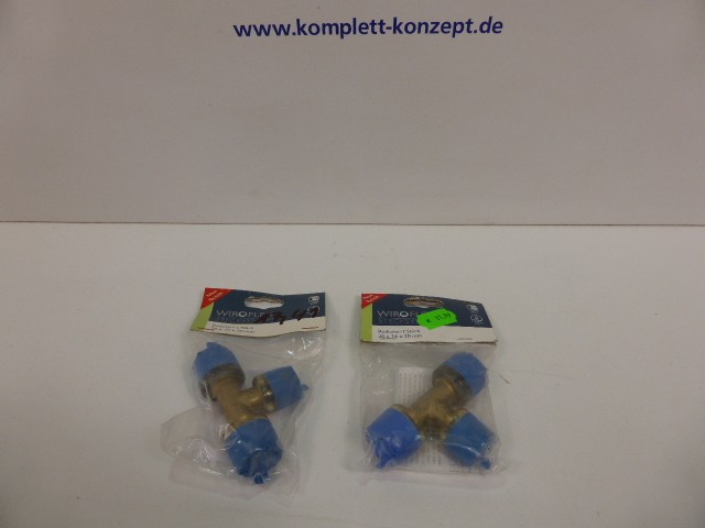 2 x Stück Wiroflex 26173 9 Reduzier T-Stück Stecksystem 20 x 16 x 20 mm