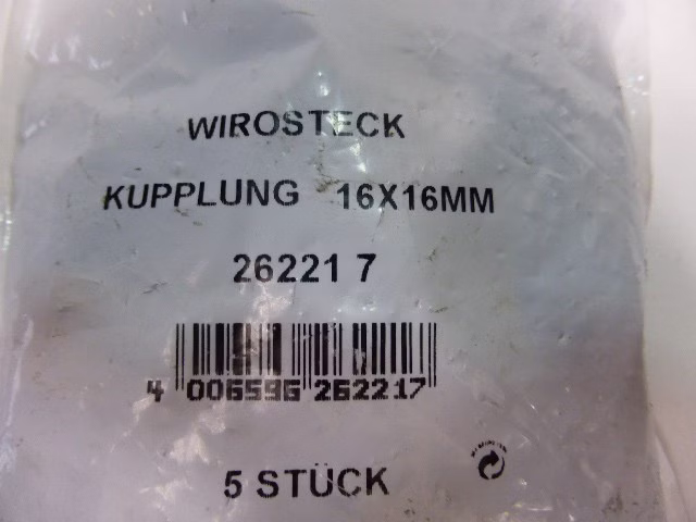 5 x Stück Wiroflex 26221 7 Stecksystem Kupplung Koppelung 16 x 16 mm