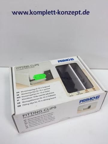 Primo Montageset Fitting Clips Licht Grau für Fußleiste Classic