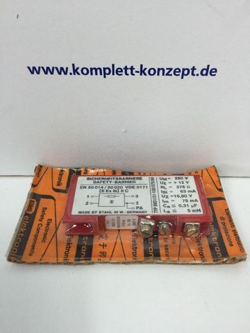 Sicherheitsbarriere Stahl 8901/31-168/075/00 Safety Barrier EN 50 017 / 50 020 