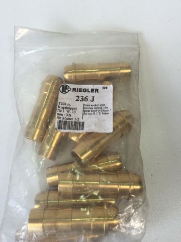 10 Schlauchtülle mit Kugelnippel, Schlauch LW 13, Überwurfmutter G 1/2 RI-236J