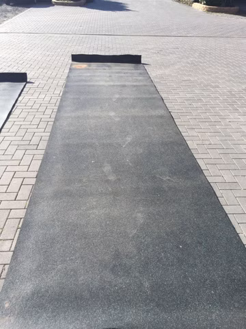 Bodenschutzmatte Unterlage Matte für Fitnessgeräte Bodenmatte 5,3 x 1,5m ca. 8m2