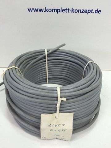 (1,38€/m) Steuerleitung Liycy 2x 0.75mm2 50m