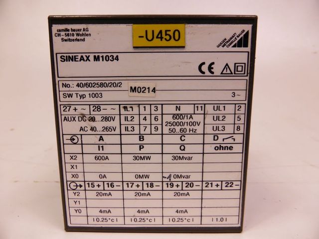 camille bauer Sineax M1034 Messumformer