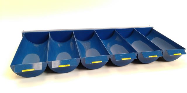 Tegometall Metallschütte Warenschütte 125 x 53 cm 6 Mulden