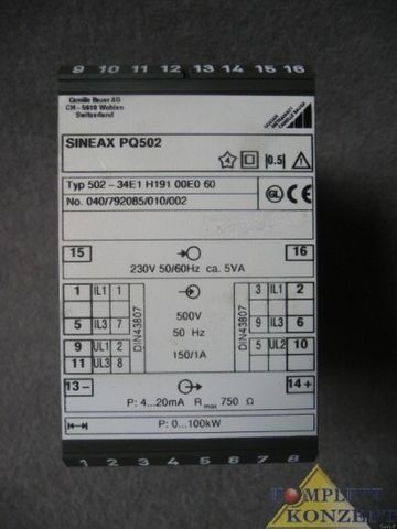 Camille Bauer SINEAX PQ502 Messumformer Wandler