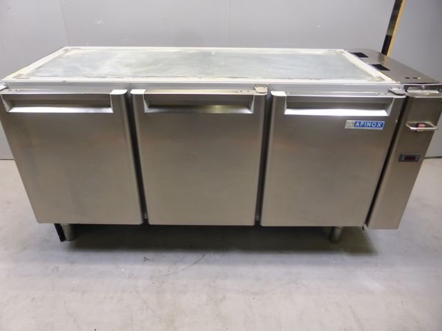 Afinox Edelstahl Unterbaukühltheke Kühltheke 167cm Gastronomie Zentralgekühlt
