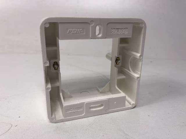 8x PEHA D 80.691.02 H Hohes Aufputz-Gehäuse 46 mm 1-fach Standard reinweiss
