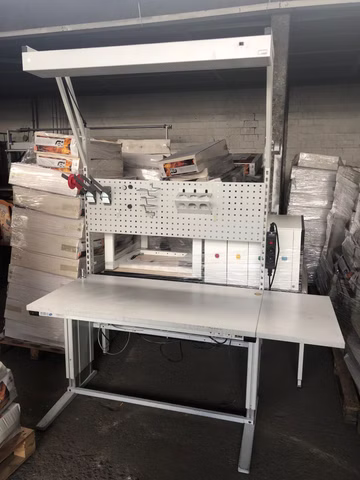 Profi Werkbank 220 x 170 x 70 cm Arbeitstisch höhenverstellbar Werktisch massiv