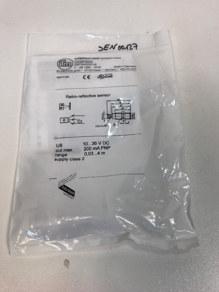 OGP-DPKG/US100-OGP300 Photoelectric Sensors by EFECTOR