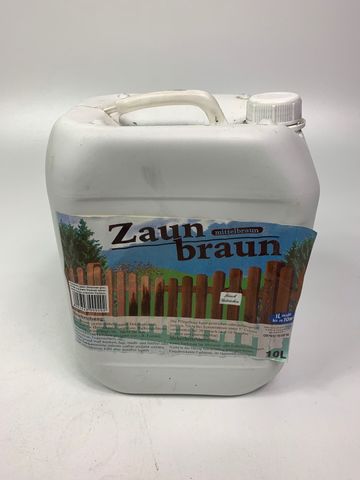 Zaunbraun 10 Liter Zaunlasur Holzschutzlasur Öl Holz Lasur mittelbraun